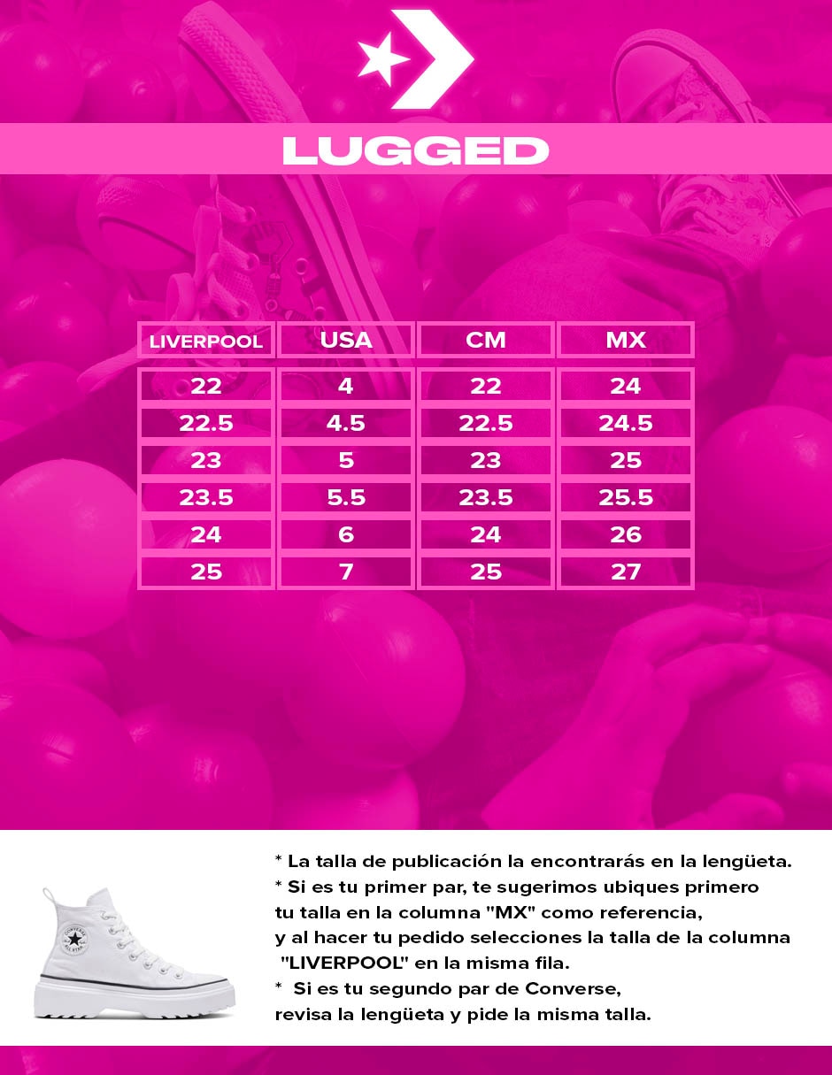 Tenis para niña Ctas Lugged Lift Hi 6