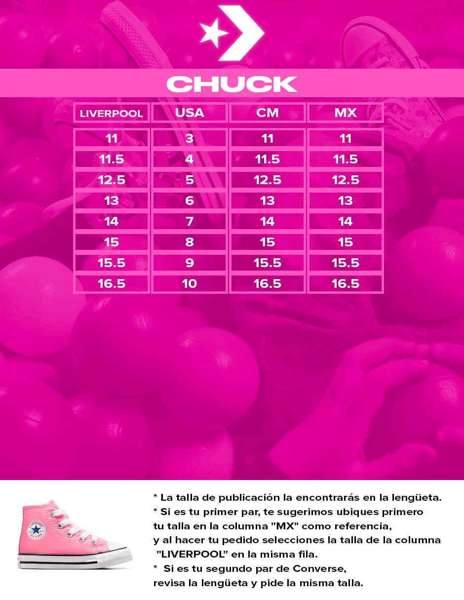 Tenis Converse para niña Ctas Hi