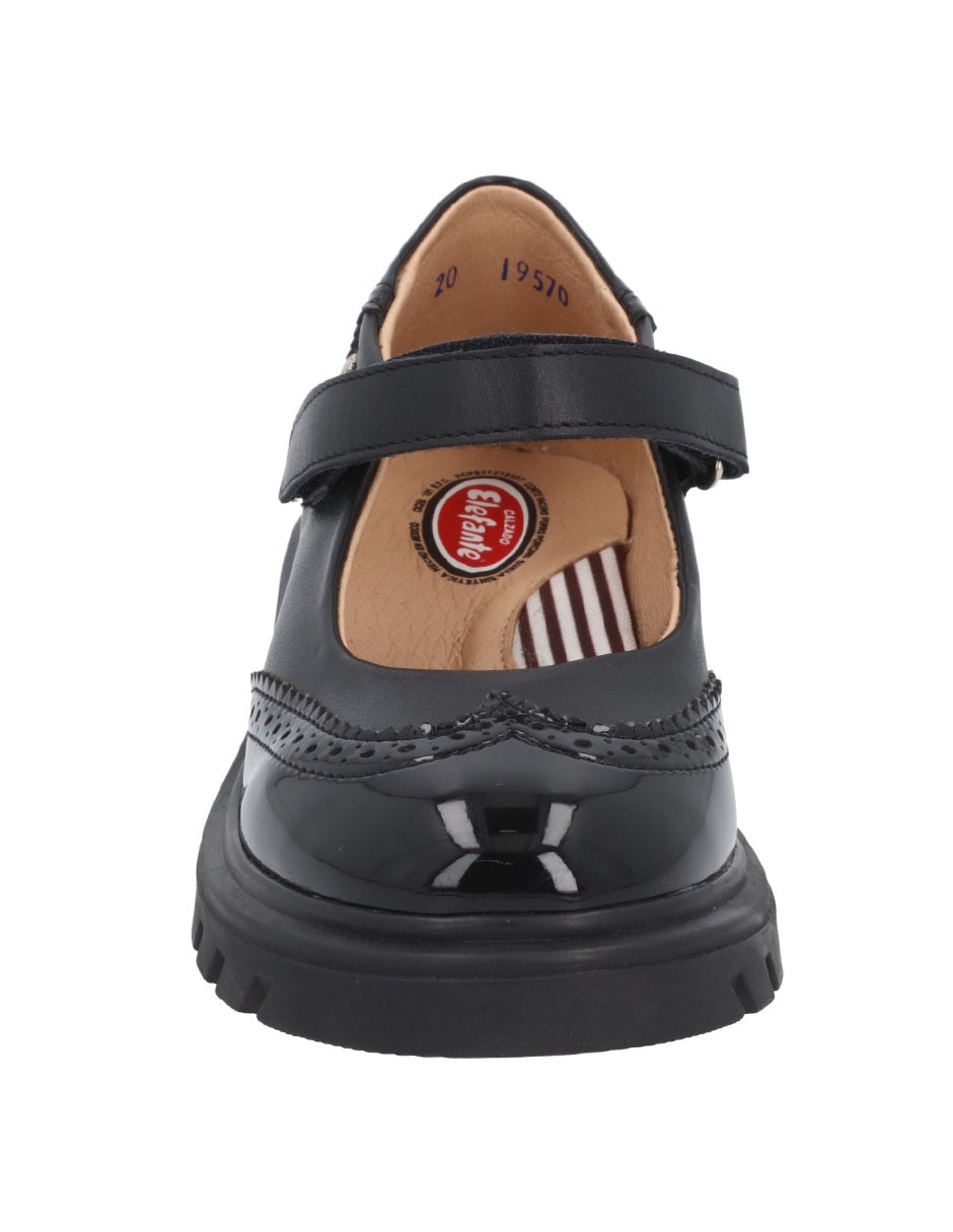 Zapato Mary Jane Elefante de piel para niña
