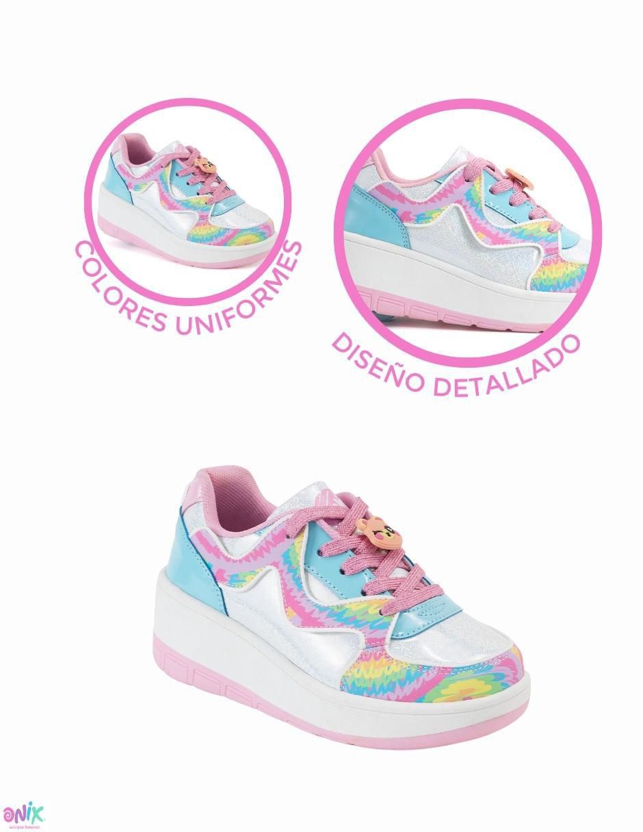 Tenis con ruedas para niña Onix Fun Doodles Multicolor 5