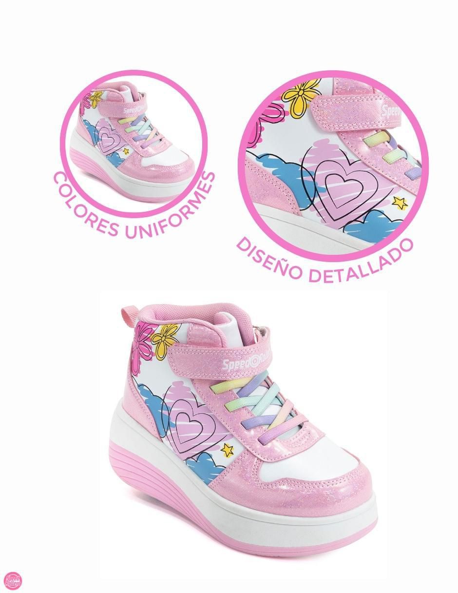 Tenis con ruedas para niña Doodles Rollers 9