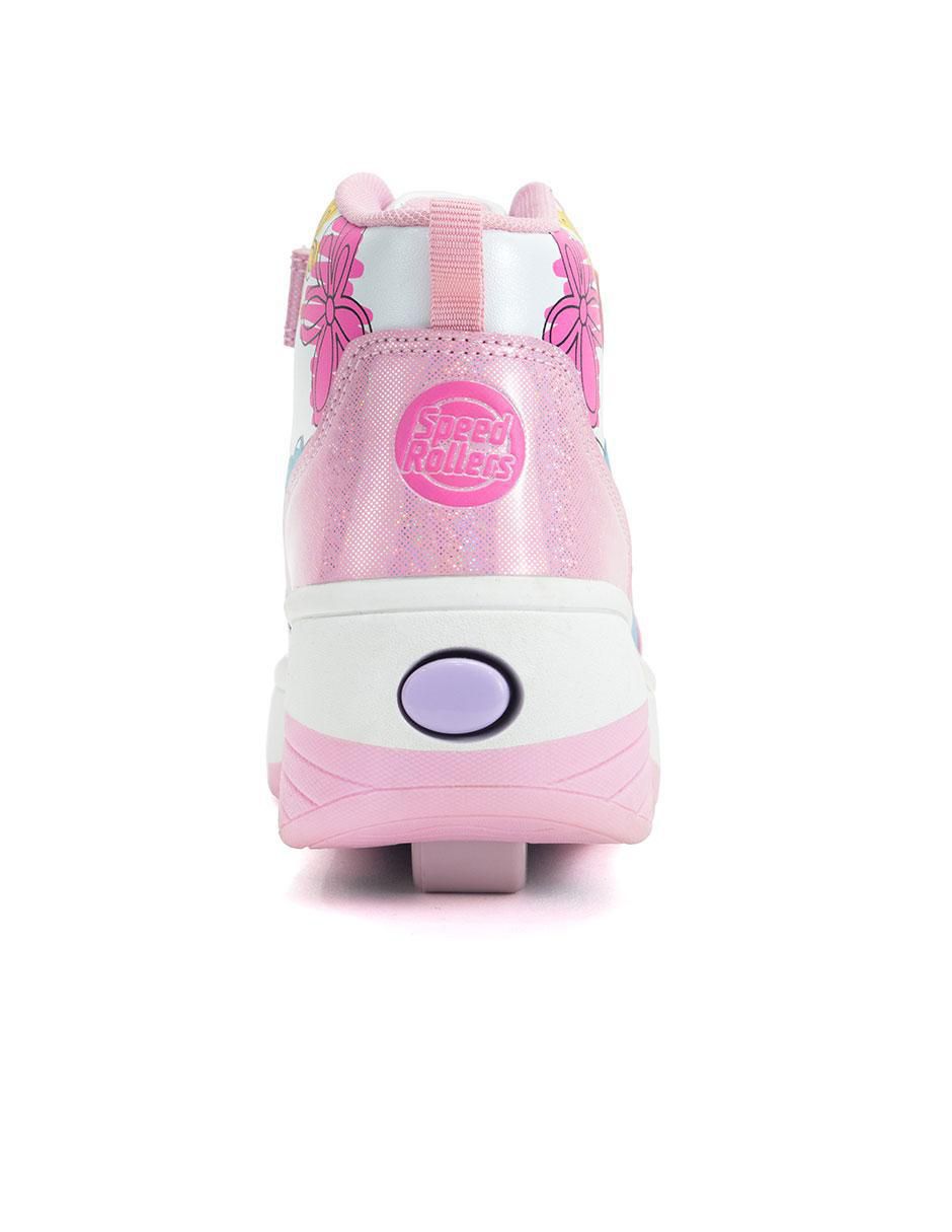 Tenis con ruedas para niña Doodles Rollers