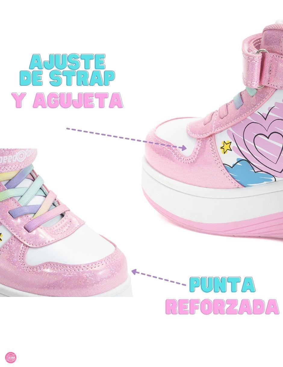 Tenis con ruedas para niña Doodles Rollers 11