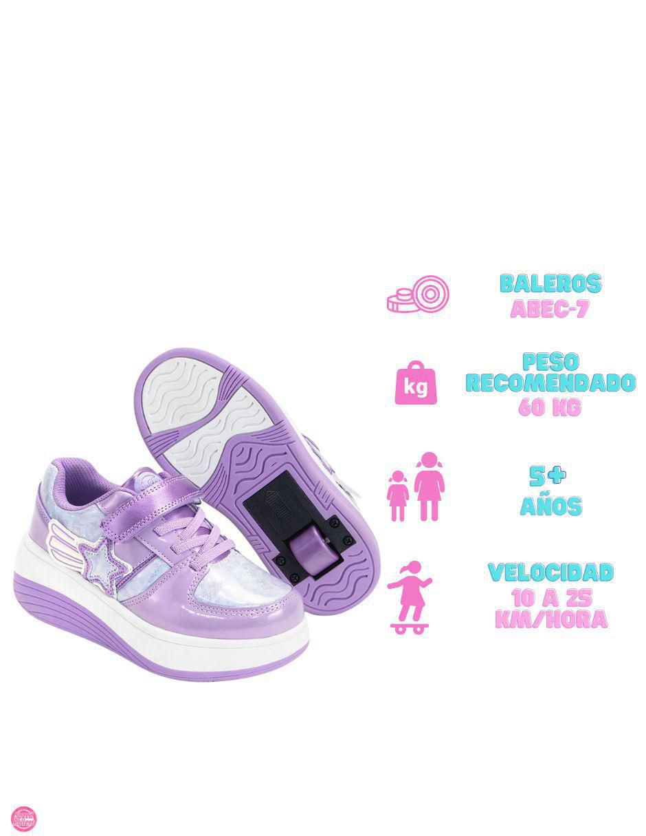 Tenis con ruedas para niña Shooting Star Speed 7