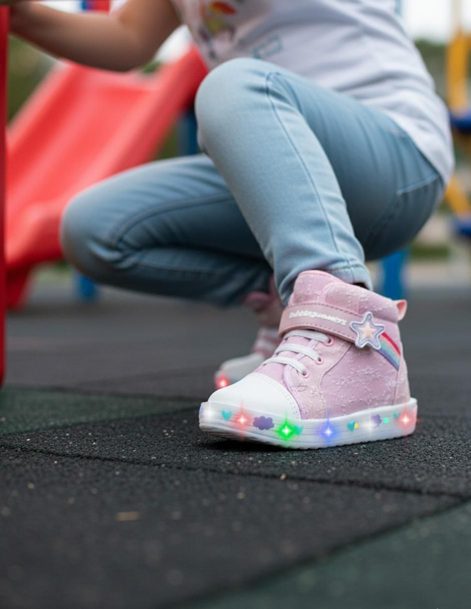 Tenis luz led Bubble Gummers para niña Soft Step