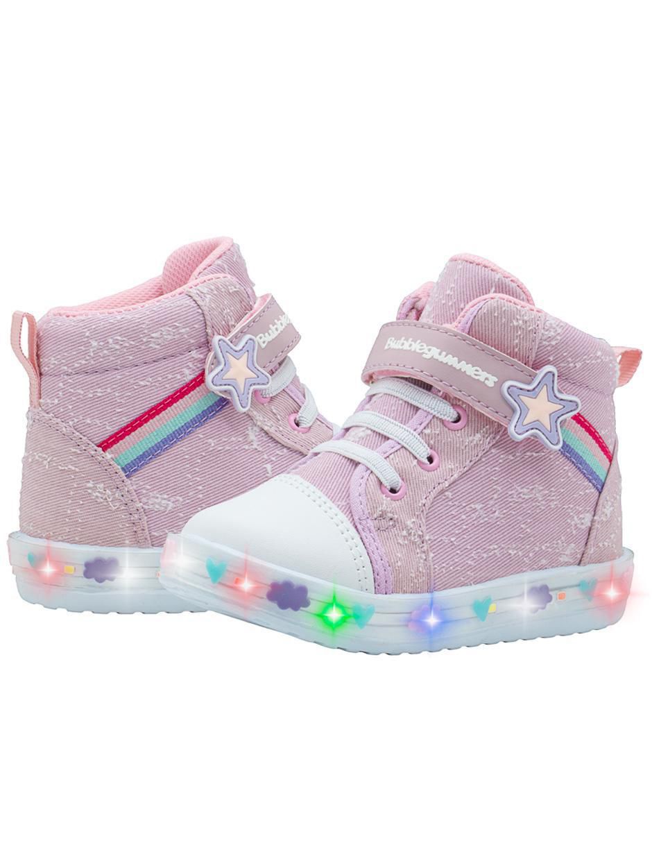 Tenis luz led Bubble Gummers para niña Soft Step