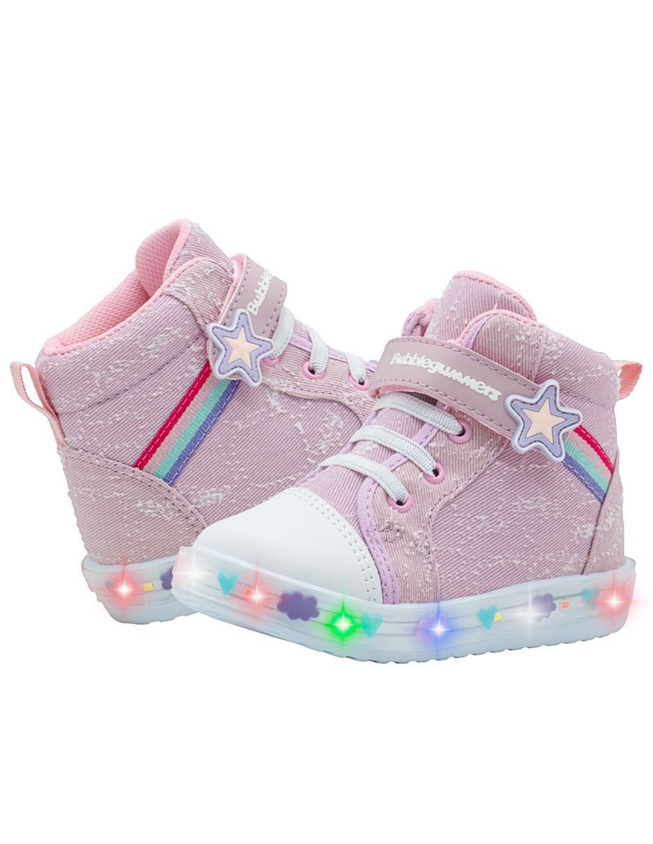 Tenis luz led Bubble Gummers para niña Soft Step