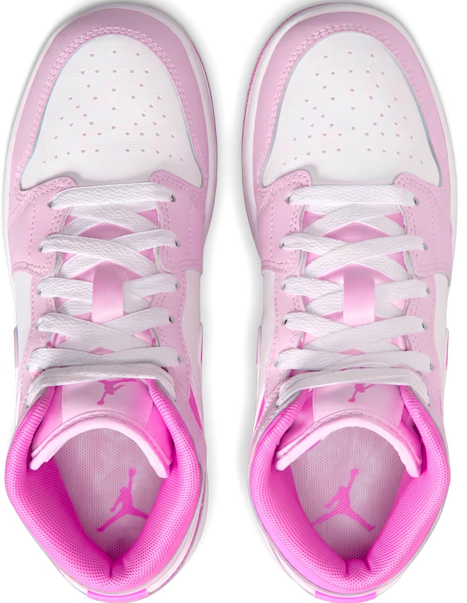 Tenis para niña air jordan 1 mid fierce pink 4