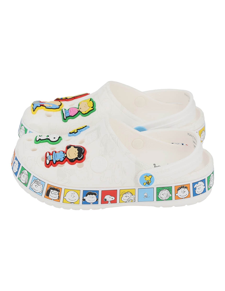 Sandalia Peanuts Crocband Clog para niña