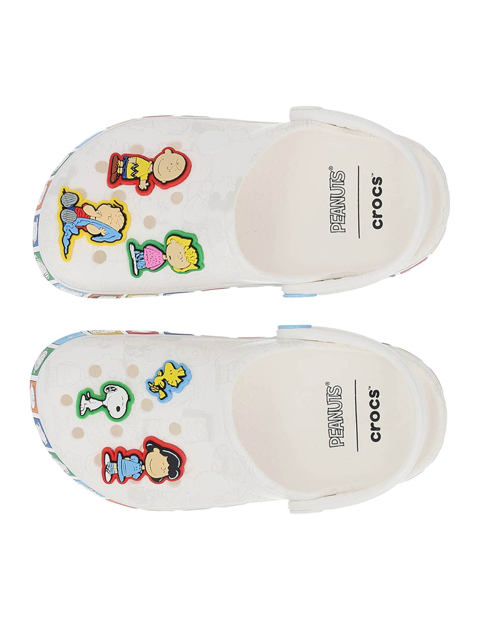 Sandalia Peanuts Crocband Clog para niña