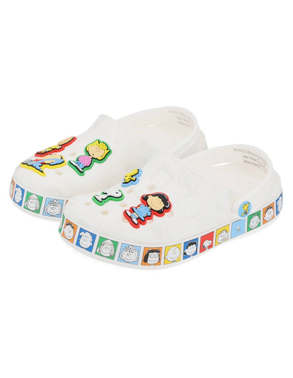 Sandalia Peanuts Crocband Clog para niña