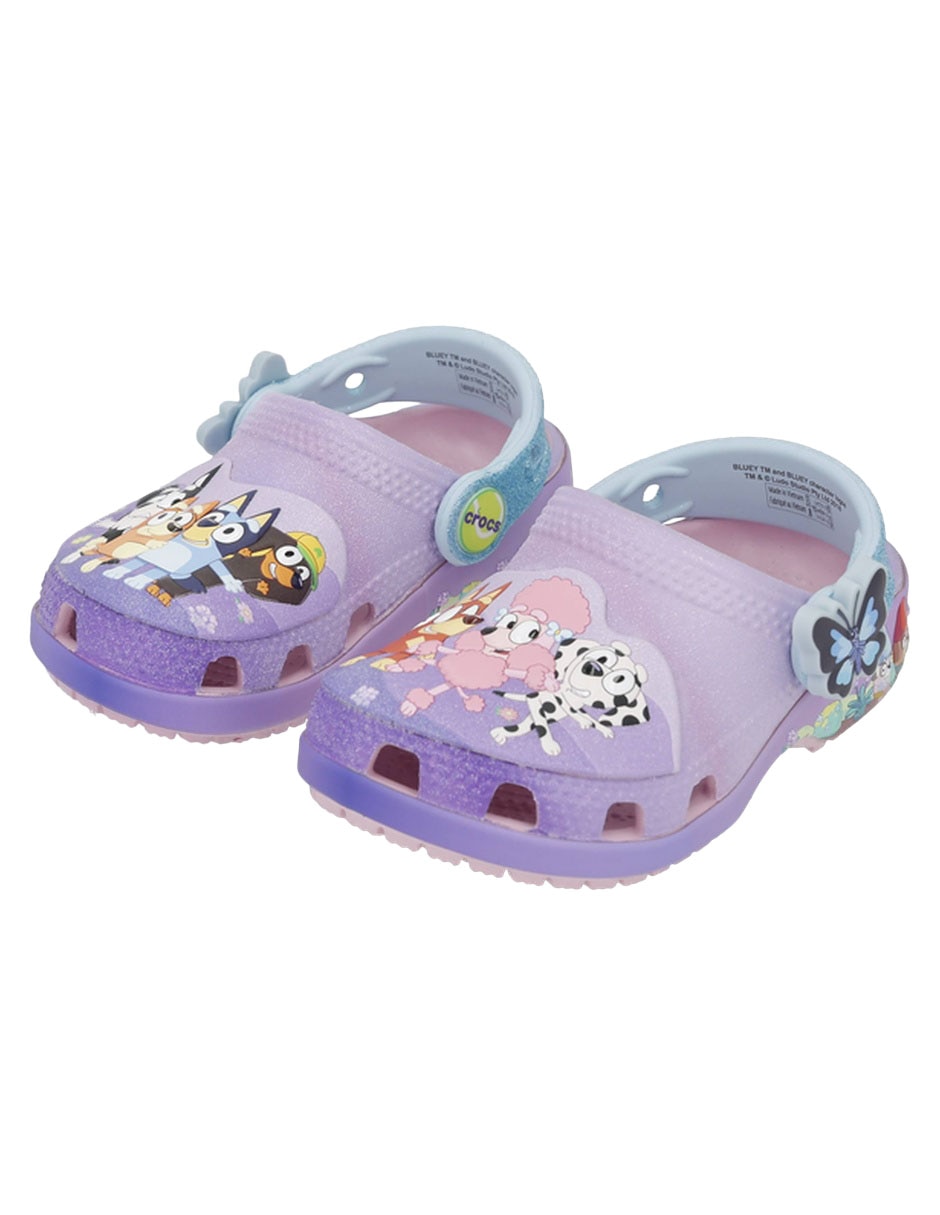 Sandalia Crocs Bluey Multi Pink Cls Clg T Para Infantil Niña