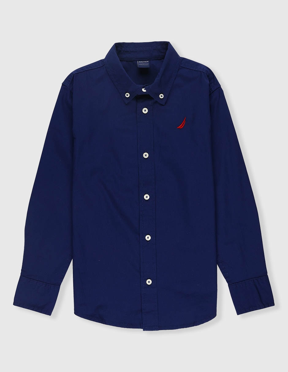 Camisa de algodón manga larga para niño