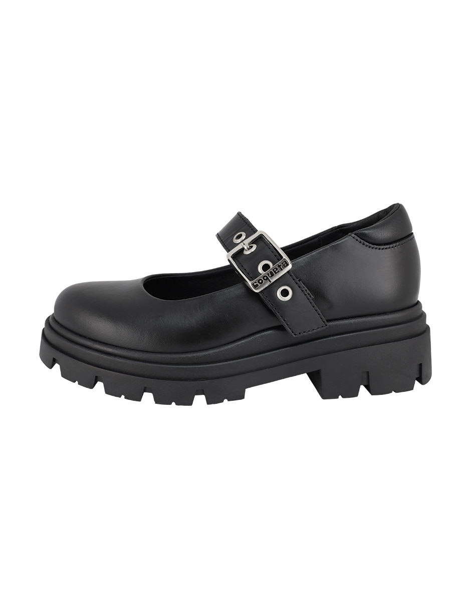 Zapato escolar de piel para infantil / niños grandes niña 2