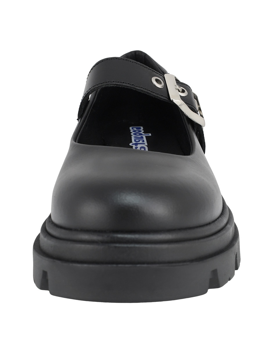Zapato escolar de piel para infantil / niños grandes niña 3