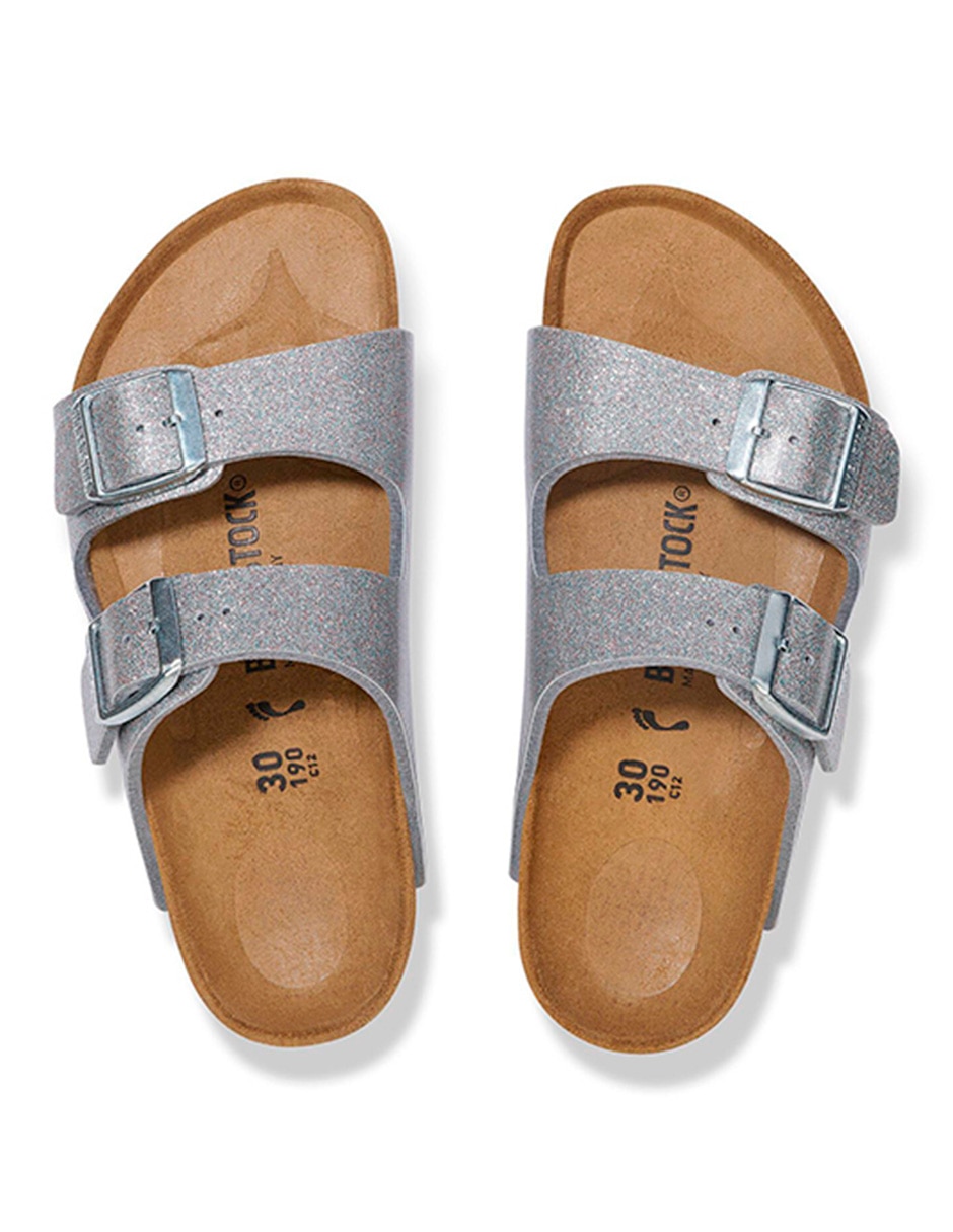 Sandalia Arizona Kids Sparkling Silver para niña 3
