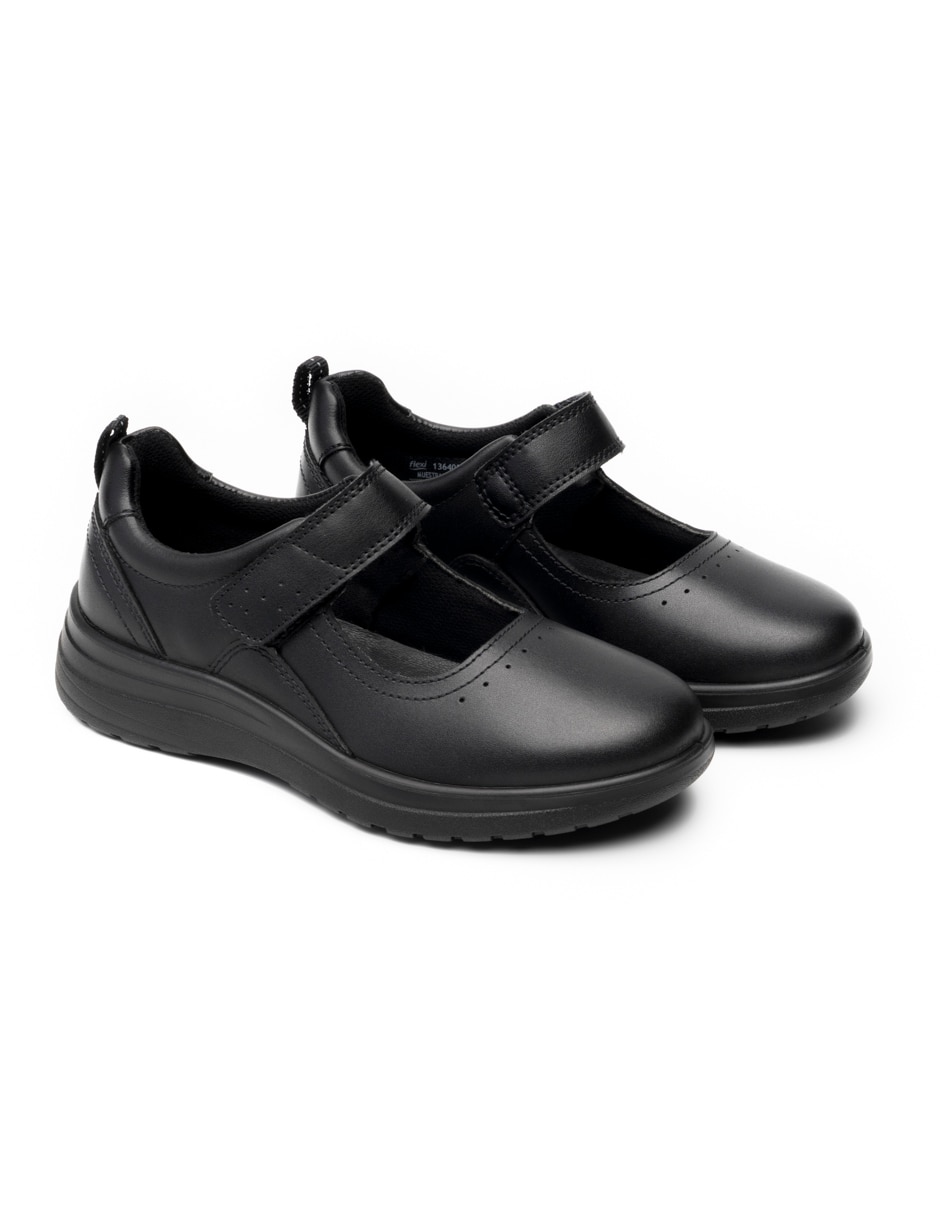 Zapato flexi escolar de piel para niña