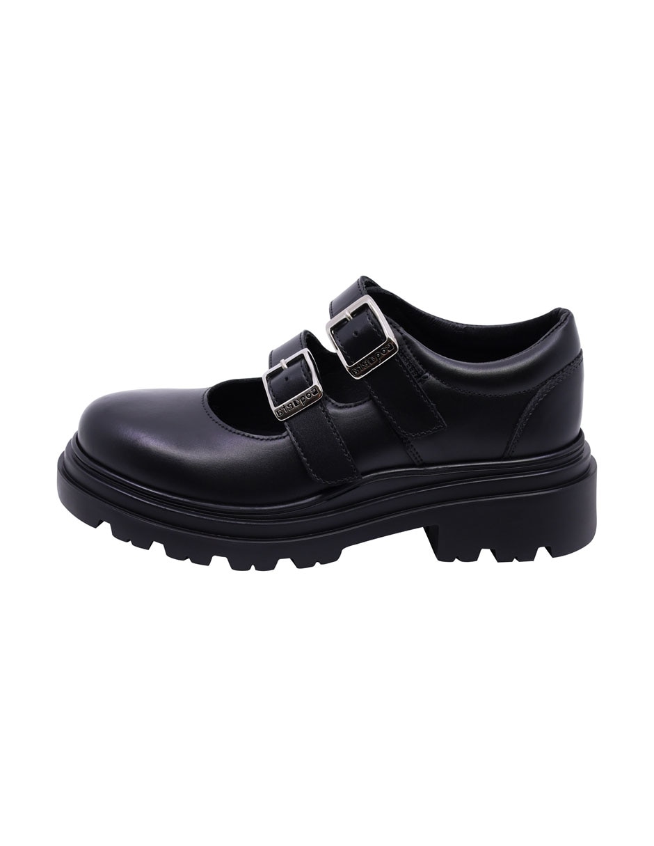 Zapato escola de piel para niña Zapato escola de piel para niña