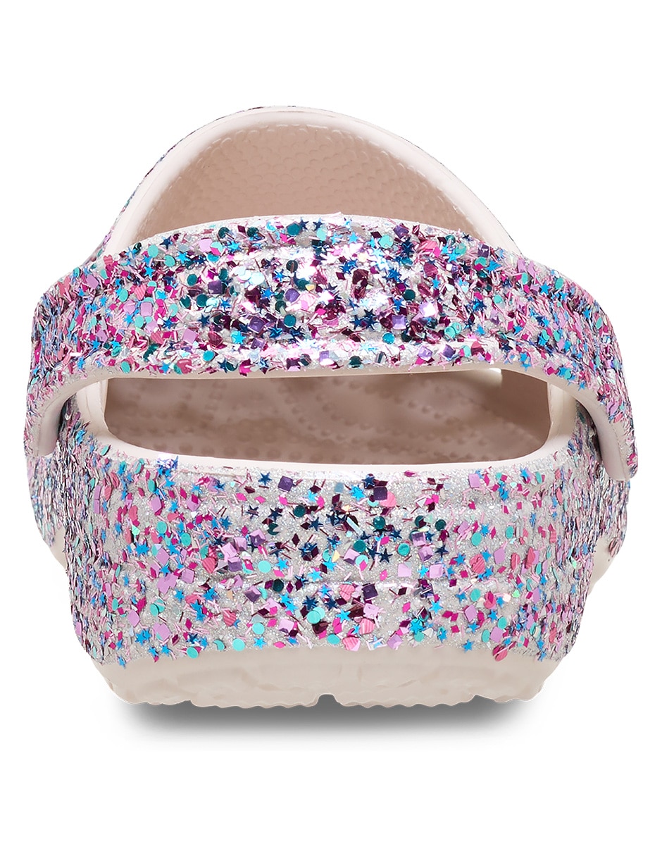Sandalia Classic Dazzle Glitter Clog K para niña 4