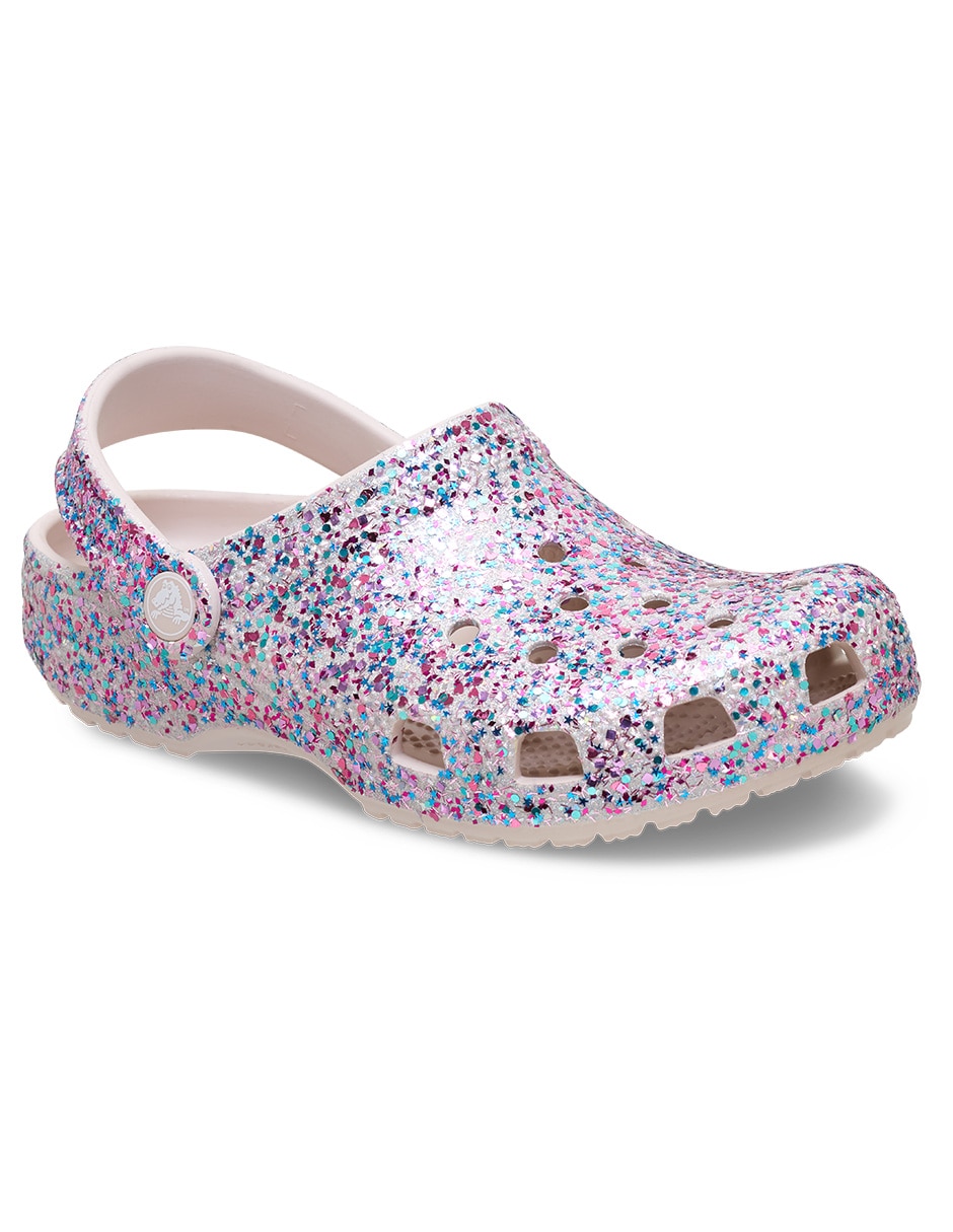 Sandalia Classic Dazzle Glitter Clog K para niña 2