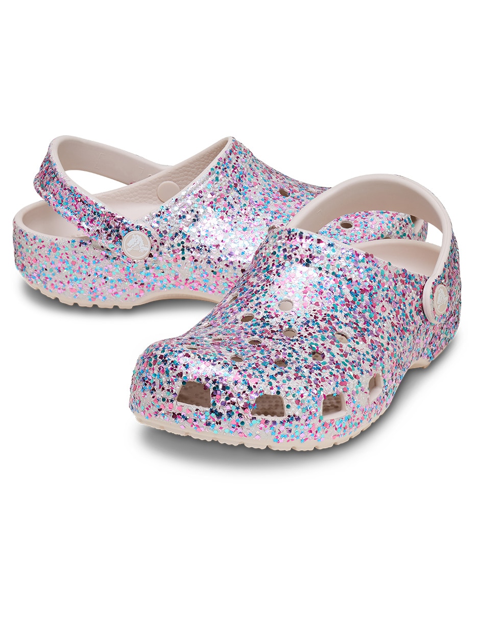 Sandalia Classic Dazzle Glitter Clog K para niña 7