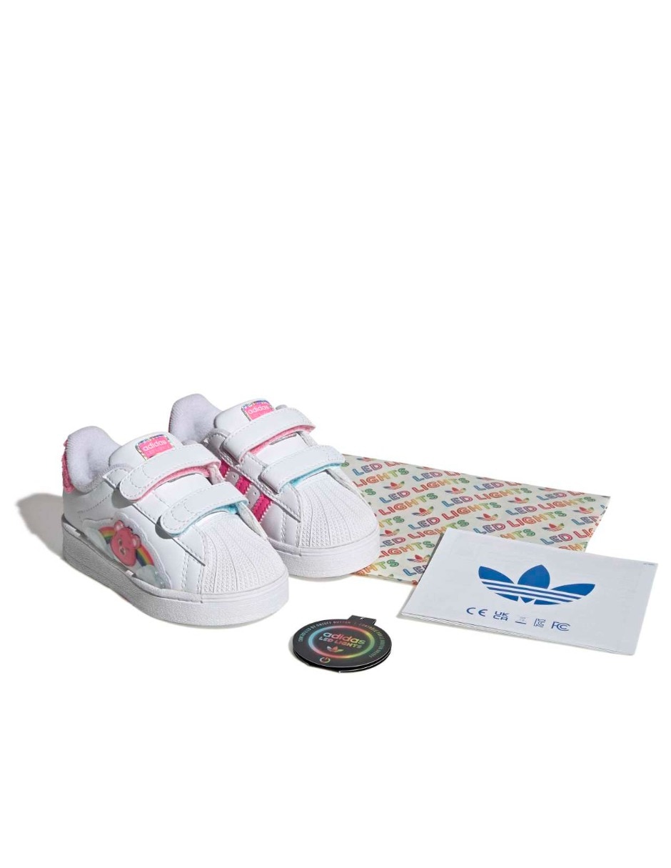 Tenis para niña superstar led lights cf i 11