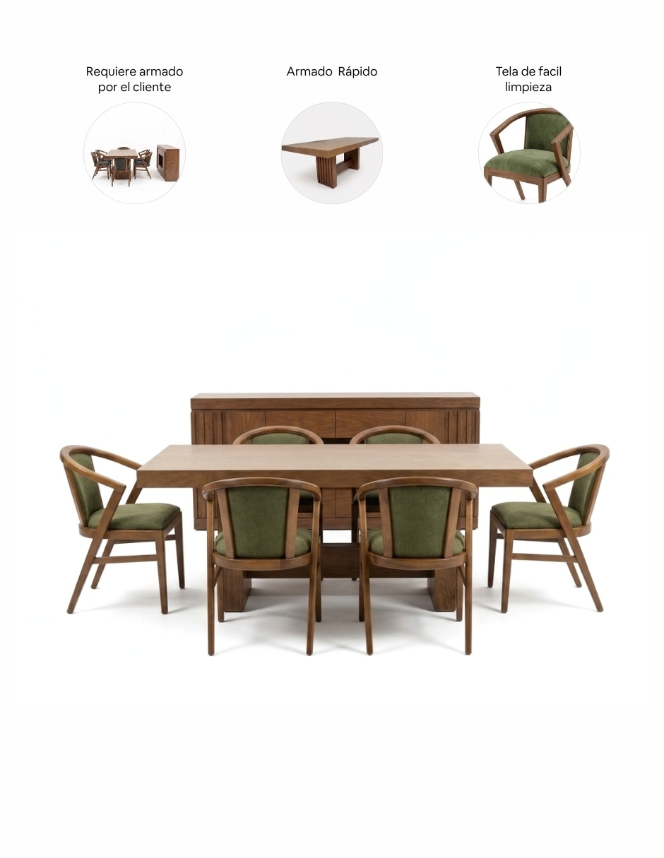 Comedor italia con bufetero para 6 personas