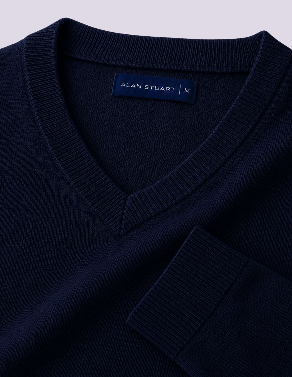 Suéter cuello v para hombre 2