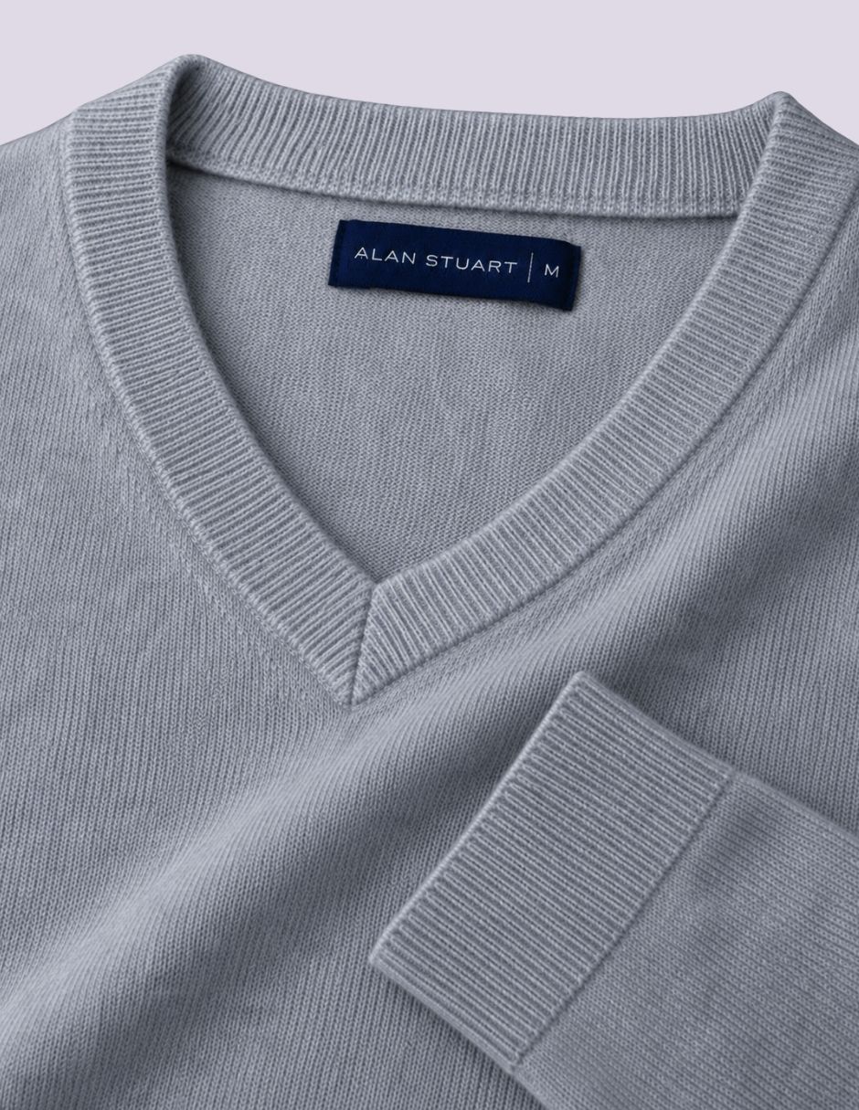 Suéter cuello v para hombre 4