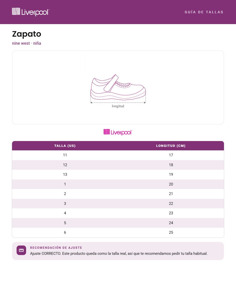 Zapato Sin Familia de Sintético para Infantil Niña 9