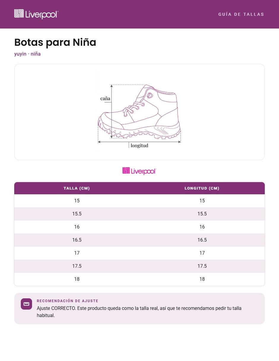 Bota para niña 7